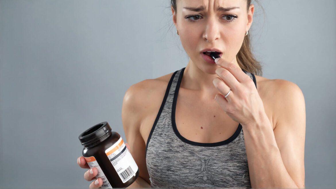 Women taking men's supplement