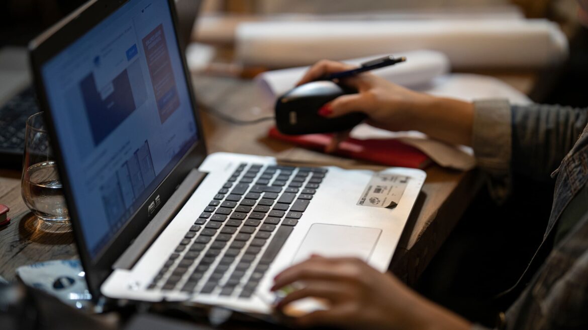 woman being productive