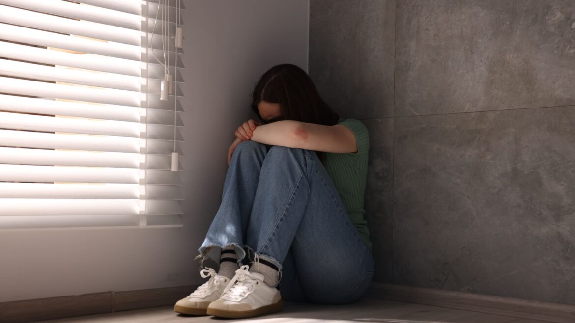 Woman dealing with luteal phase emotions